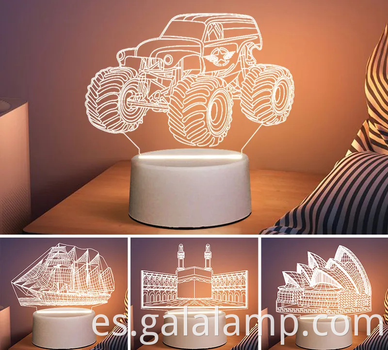 Luz nocturna de graduación 3D - Lámpara acrílica luminosa creativa